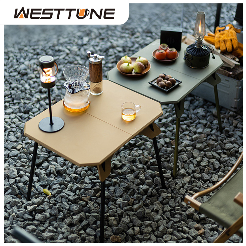 Camping Cooking Table - WESTTUNE Outdoor Camping Table Ultralight Dual