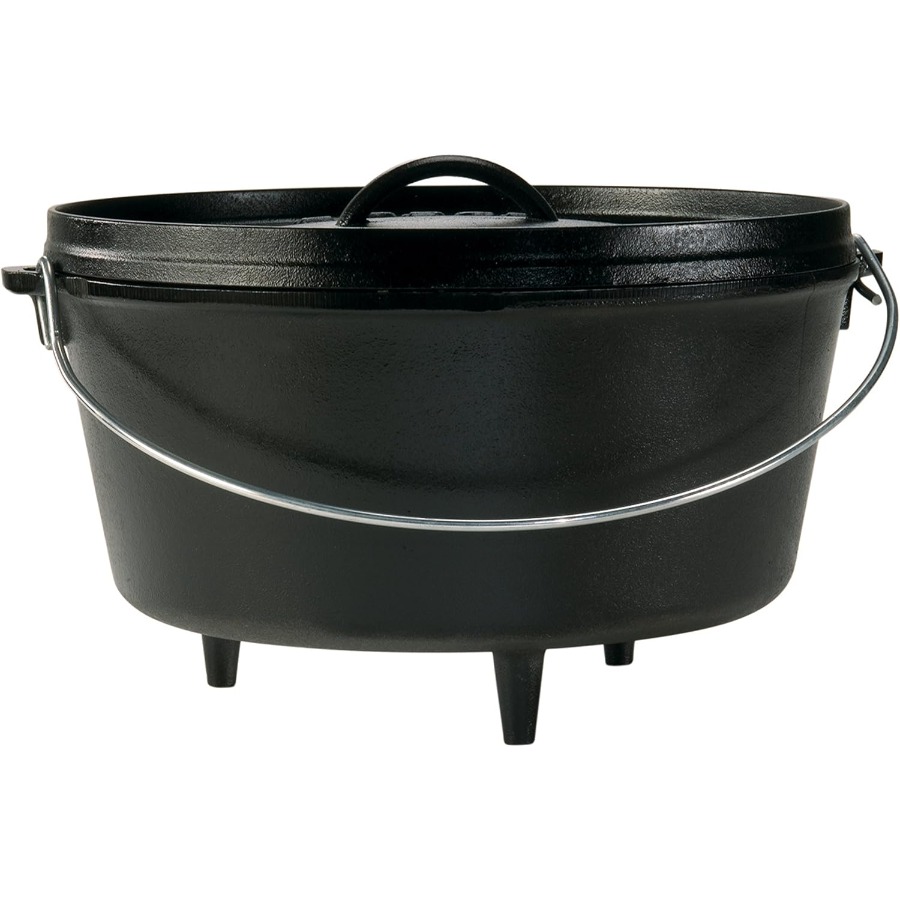 Campfire Cooking - 8 Quart Pre-Seasoned Cast Iron Camp