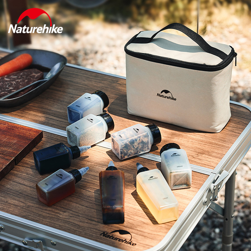 Camping Cooking Utensils Kit - Naturehike Condiment Bottle 6/8pcs Outdoor Portable