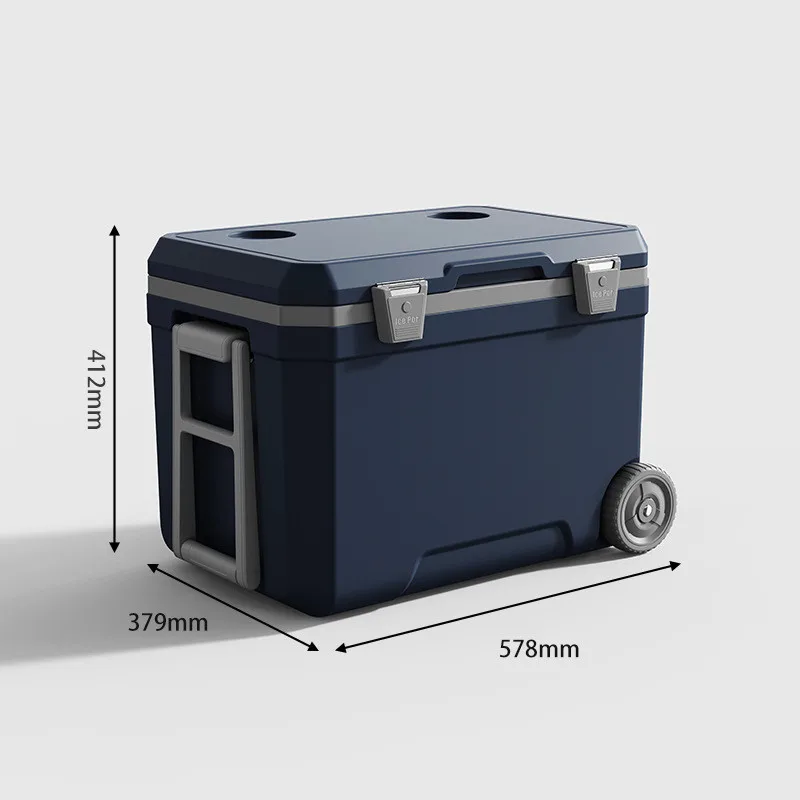 Camping Cooking Food - Large Capacity Cooler Icebox 45L Outdoor