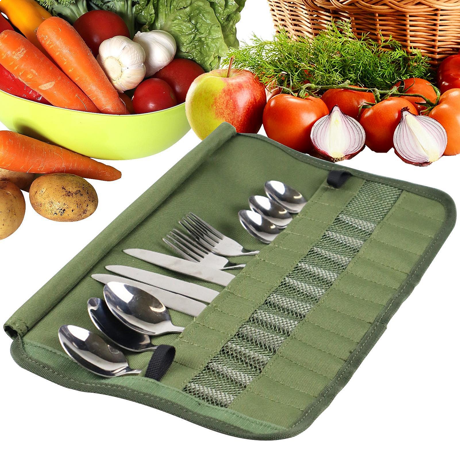 Camping Cooking Utensils Storage - Cuisine Storage Bag Travel Cutlery Organizer
