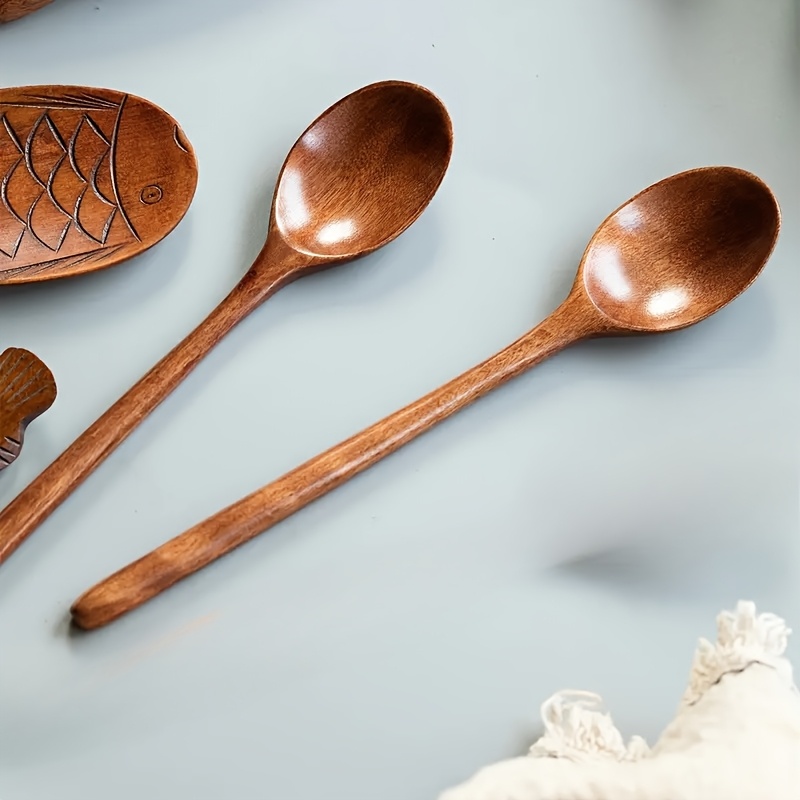 Japanese Camping Cooking - One multi-functional long handle wooden spoon,