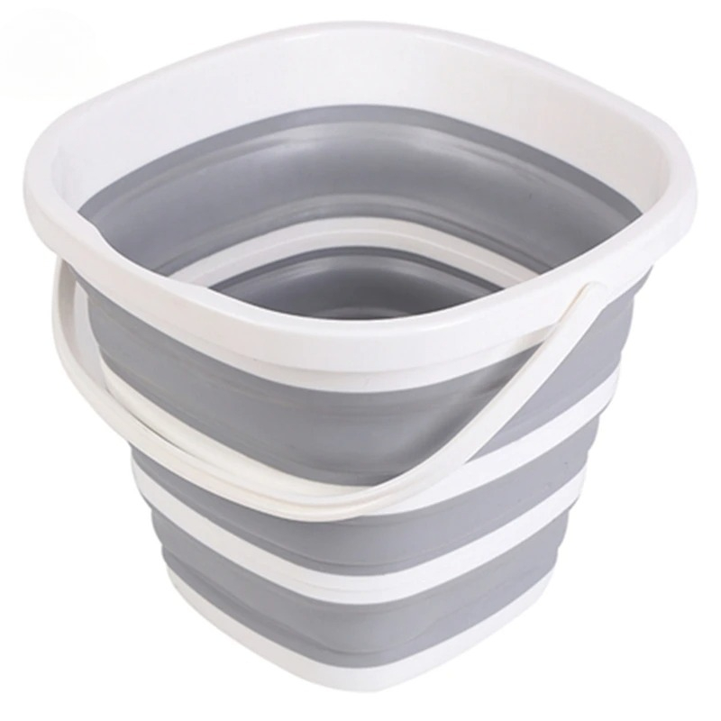 Camping Cooking Utilities - 1 Piece Bathroom Silicone Folding Bucket