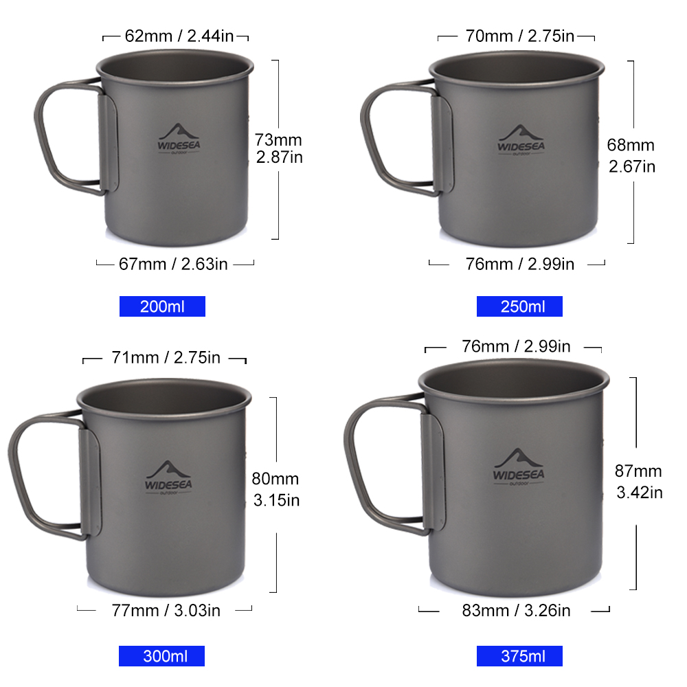 Widesea Camping Mug Titanium C - Camping Cooking Set Jetboil avis et prix