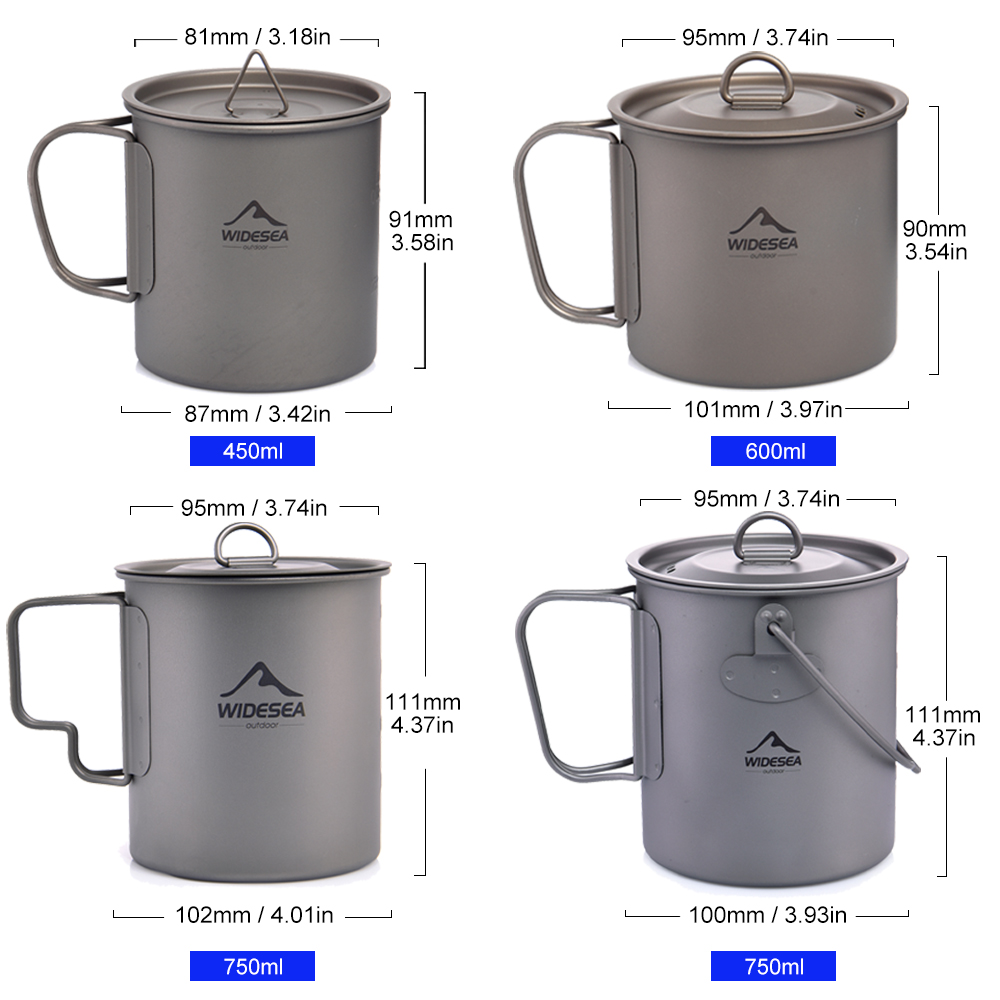 Widesea Camping Mug Titanium C - Camping Cooking Set Jetboil avis et prix