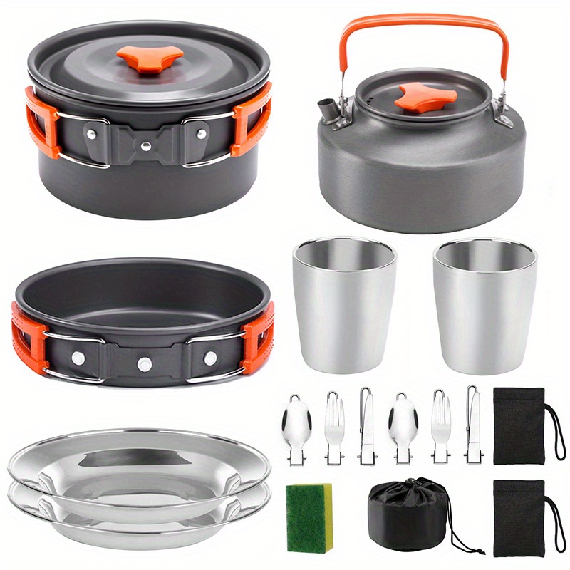 17pcs Camping Cookware Set, Po - Camping Cooking Set With Kettle avis et prix