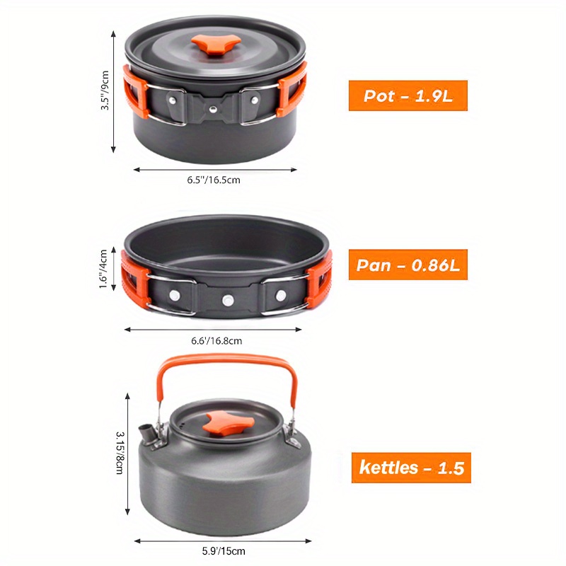 17pcs Camping Cookware Set, Po - Camping Cooking Set With Kettle avis et prix