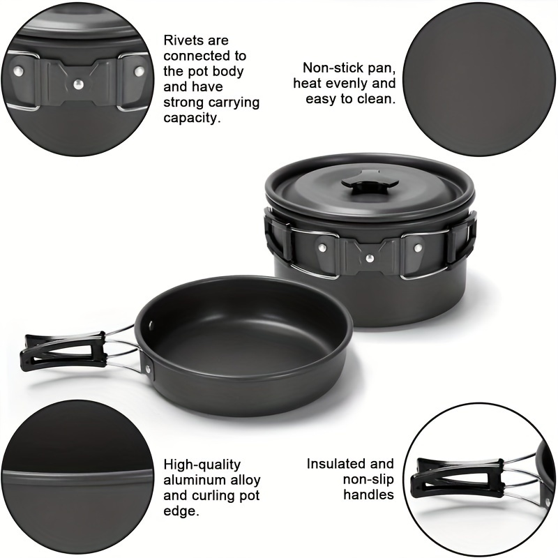 17pcs Camping Cookware Set, Po - Camping Cooking Set With Kettle avis et prix