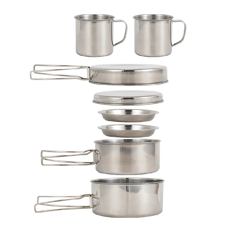 8pcs/Set Camping Cookware Mess - Camping Cooking Utensils Storage avis et prix