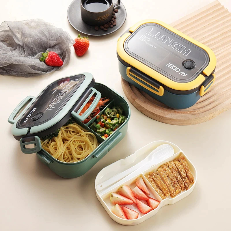 2 Layer Bento Lunch Box With I - Camping Cooking Food avis et prix