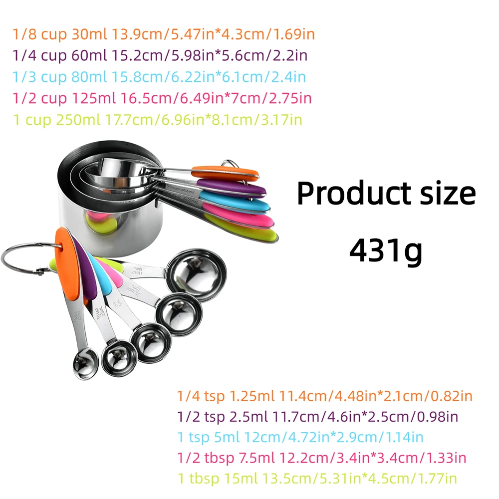 5/10Pcs Stainless Steel Measur - Camping Cooking Tool Set avis et prix