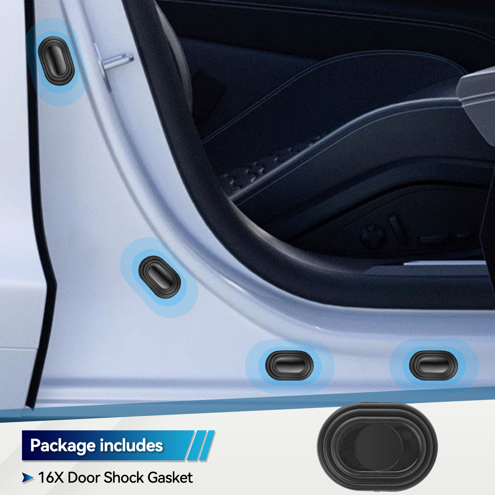 16pcs Car Door Anti-shock Sili - Aluminum Foil Heavy Duty avis et prix