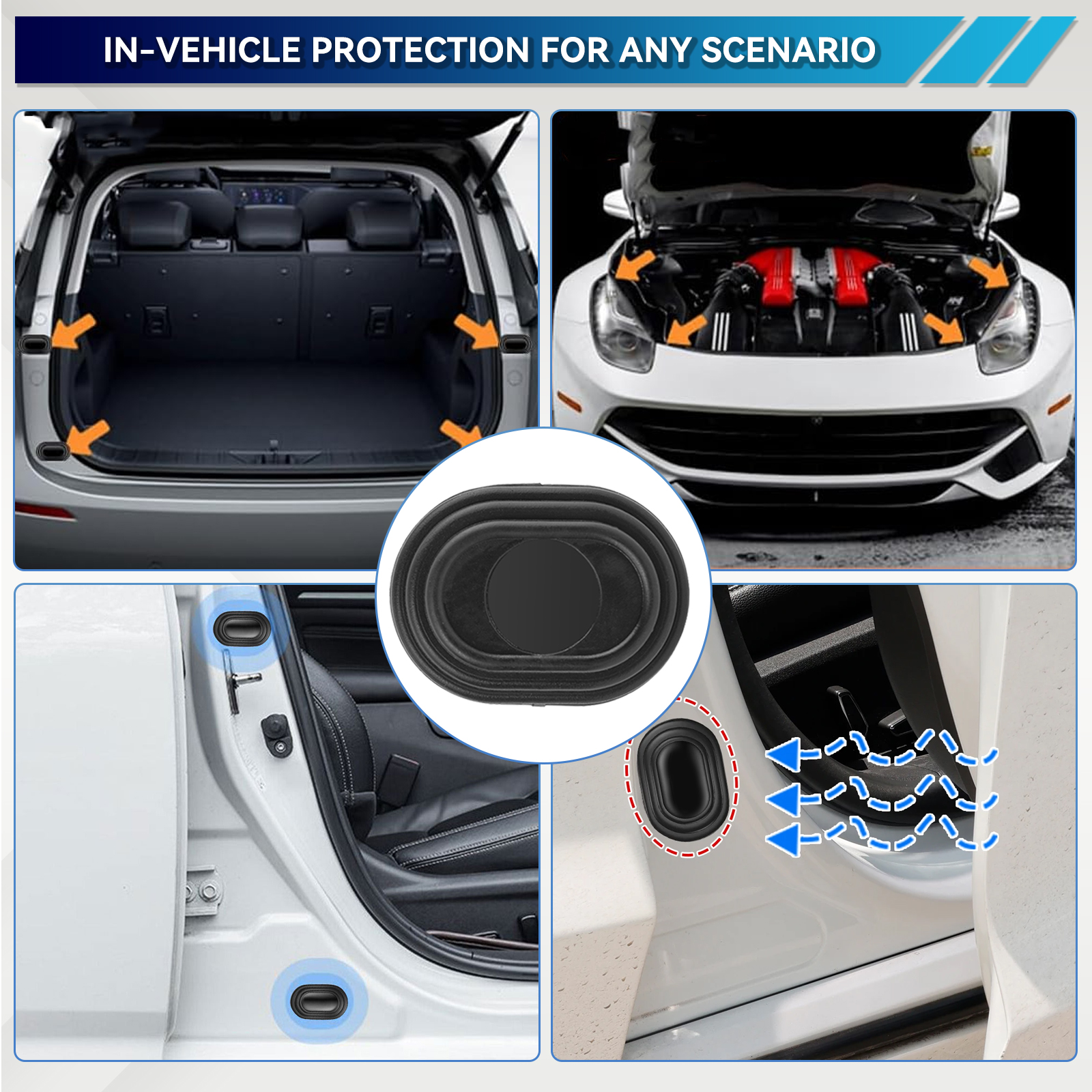 16pcs Car Door Anti-shock Sili - Aluminum Foil Heavy Duty avis et prix