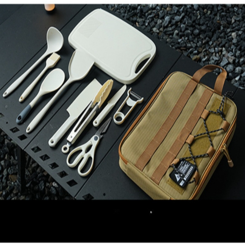 Portable 9Pcs Camping Kitchenw - Camping Cooking Utensils Storage avis et prix