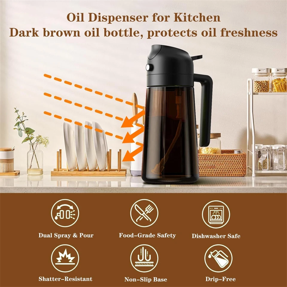 2-in-1 Glass Oil Sprayer & Dis - Camping Cooking Oil Bottle avis et prix