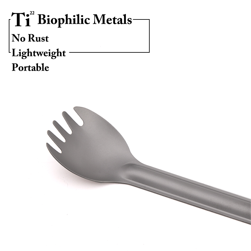 TiTo Titanium Spork Spoon Long - Camping Cooking Utensils Kit avis et prix