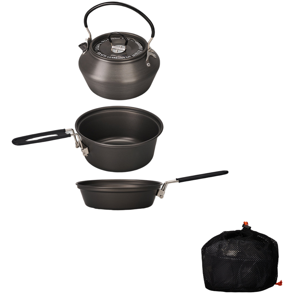 Lightweight Aluminum Alloy Cam - Camping Cooking Set With Kettle avis et prix