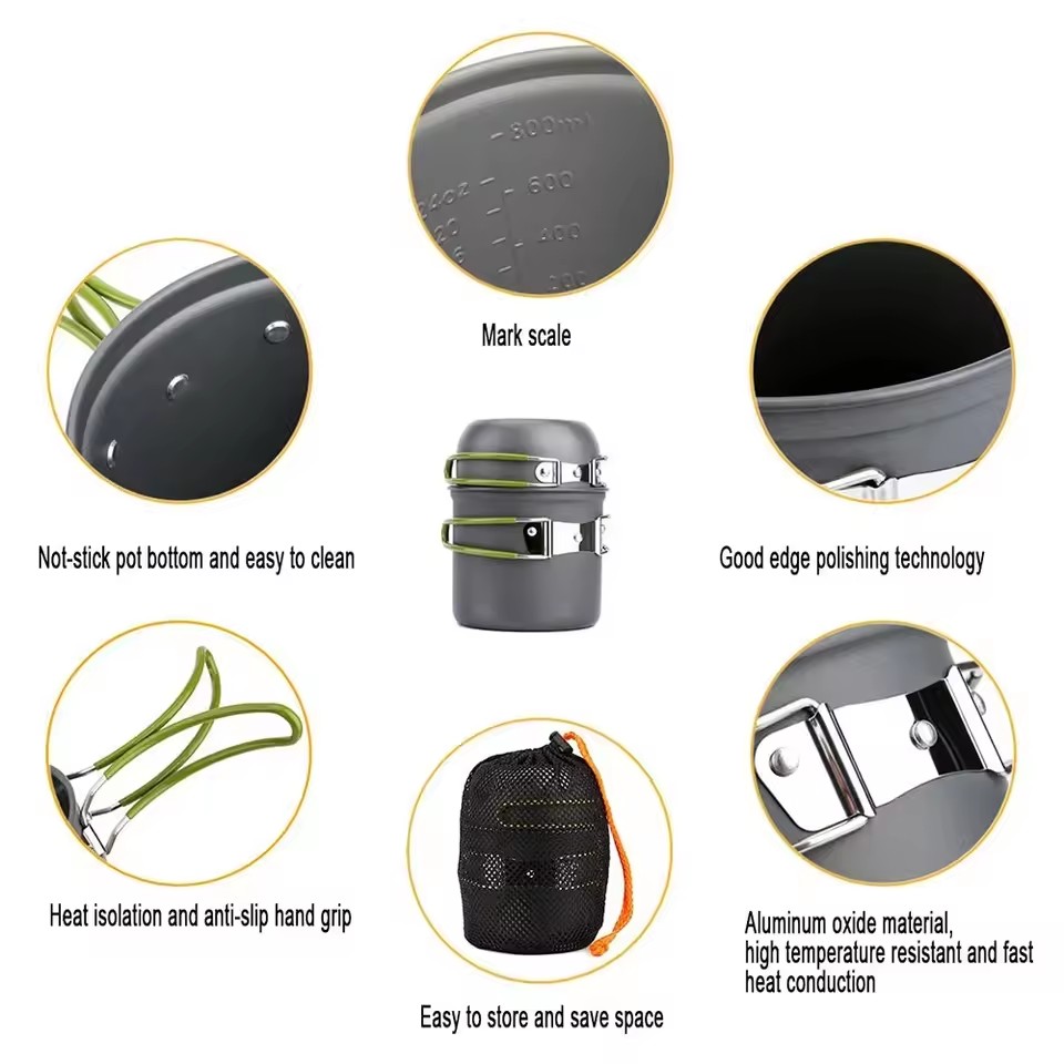 Ultralight Camping Cookware Me - Camping Cooking Gear Set avis et prix