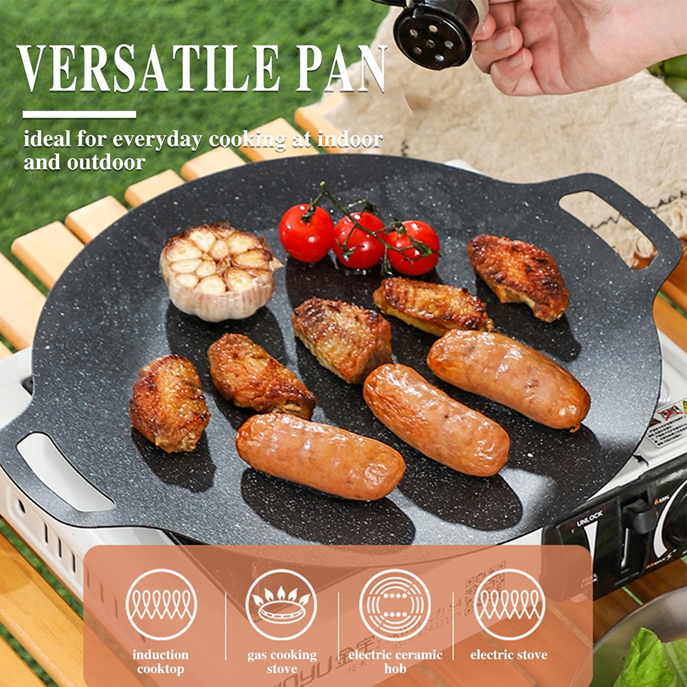 Korean BBQ Grill Pan Non-stick - Camping Cooking Range avis et prix