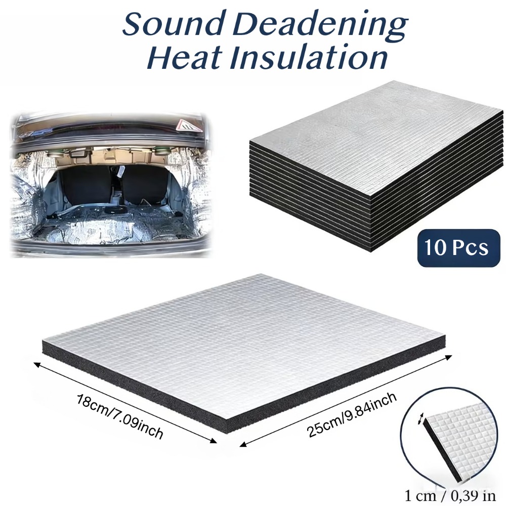 10PCS 10mm Car Sound Deadening - Aluminum Foil Heavy Duty avis et prix