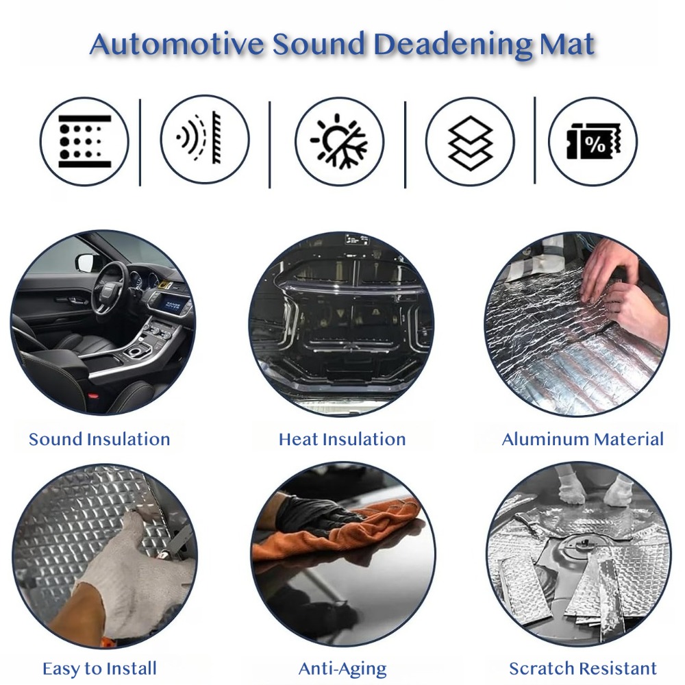 10PCS 10mm Car Sound Deadening - Aluminum Foil Heavy Duty avis et prix