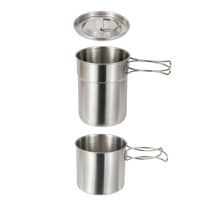 2Pcs/Set Camping Kettle Stainl - Camping Cooking Set With Kettle avis et prix