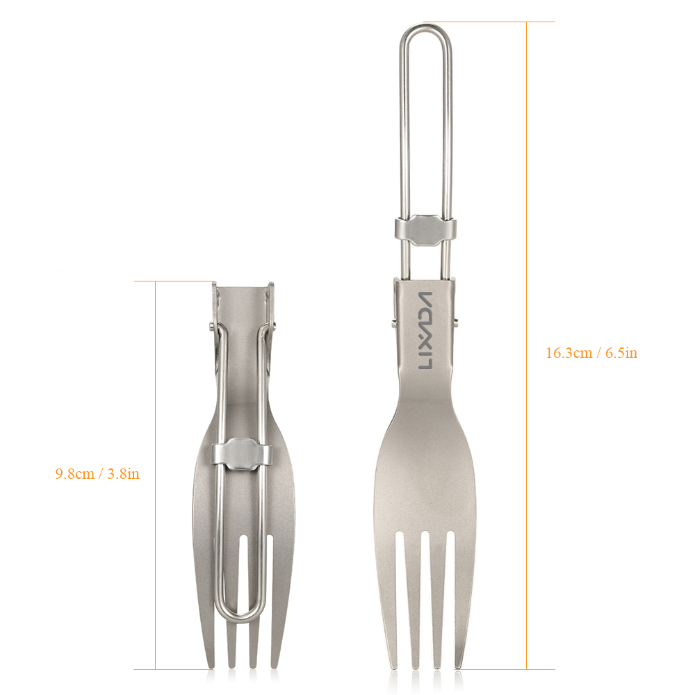 Lixada Titanium Folding Fork U - Camping Cooking Utensils Kit avis et prix