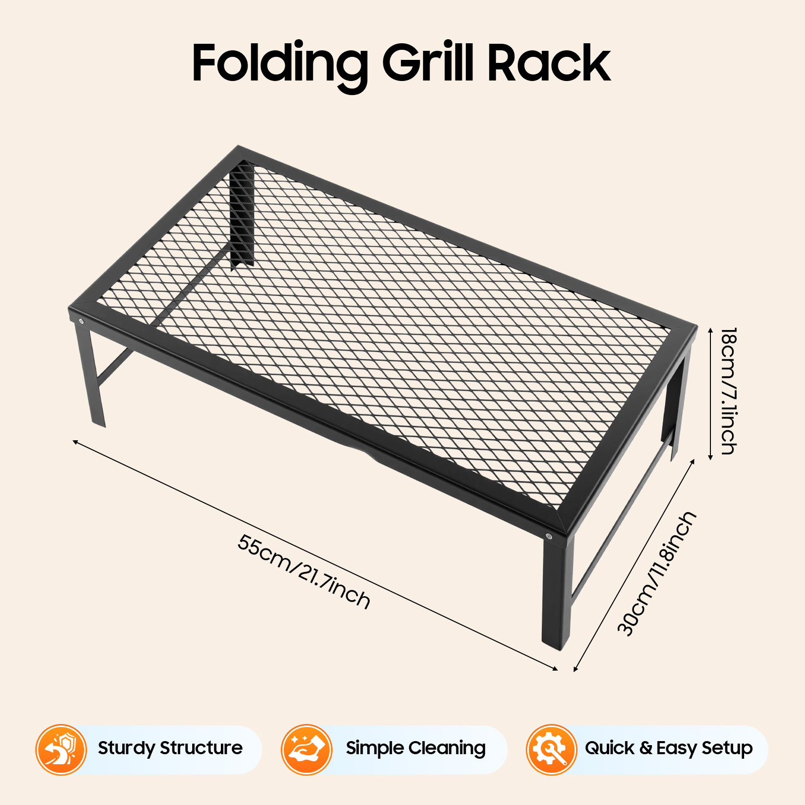 Portable Foldable Camping Gril - Campfire Cooking avis et prix