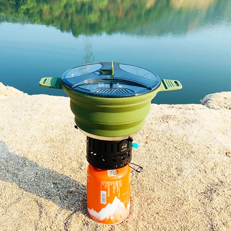 Outdoor Silicone Kettle Foldab - Camping Cooking Set With Kettle avis et prix