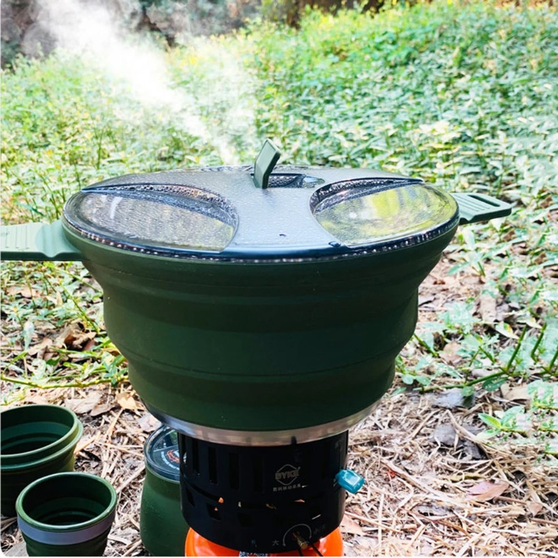 Outdoor Silicone Kettle Foldab - Camping Cooking Set With Kettle avis et prix