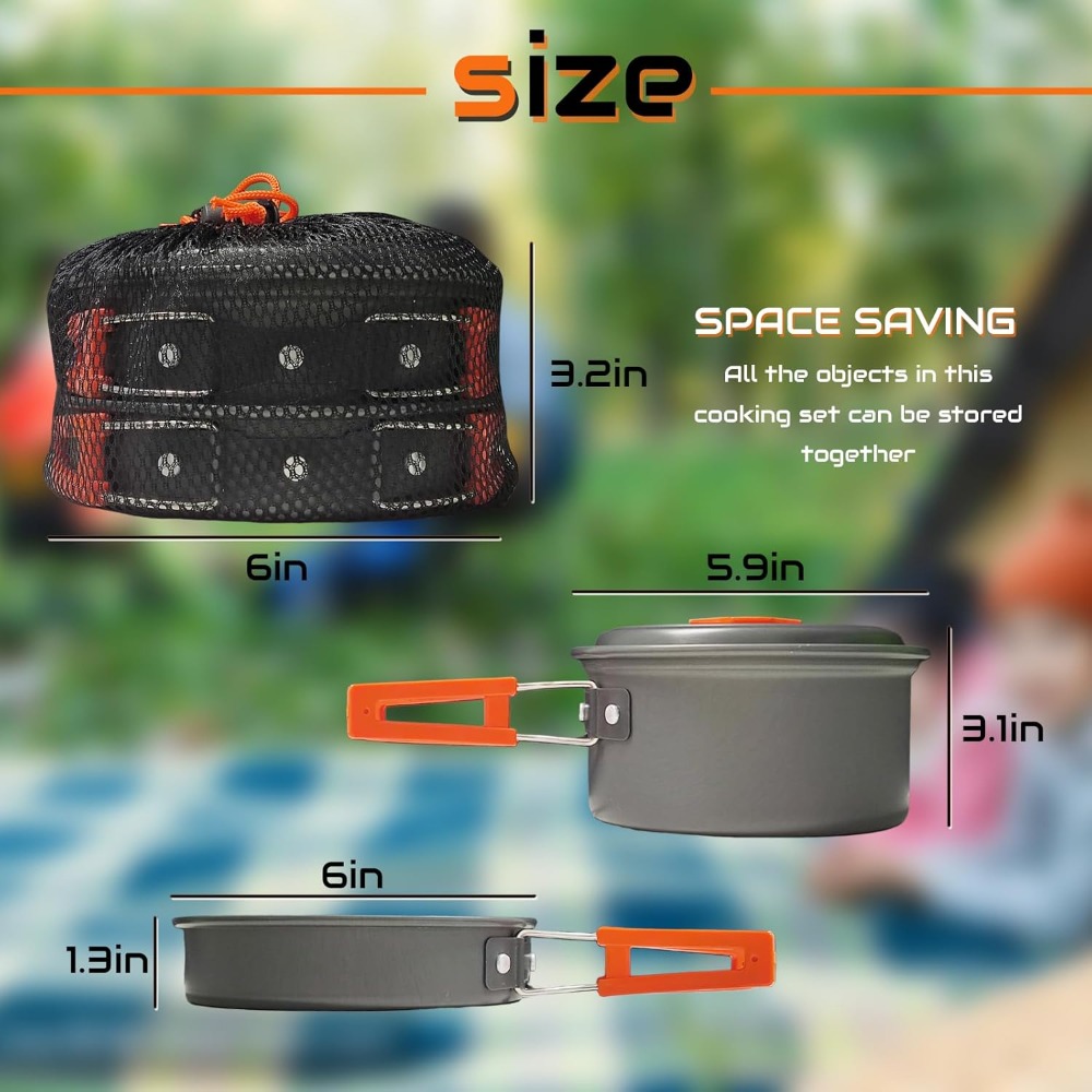 7Pcs Camping Pan Set - Backpac - Camping Hiking Cooking avis et prix