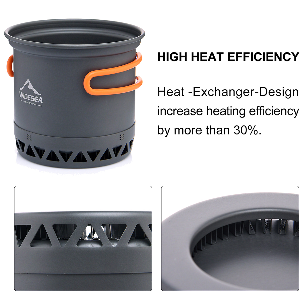 Widesea Camping Pot 1.3L 2.3L  - Camping Cooking Set Jetboil avis et prix