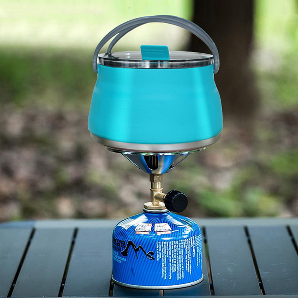 Silicone Folding Kettle Portab - Camping Cooking Utensils Kit avis et prix