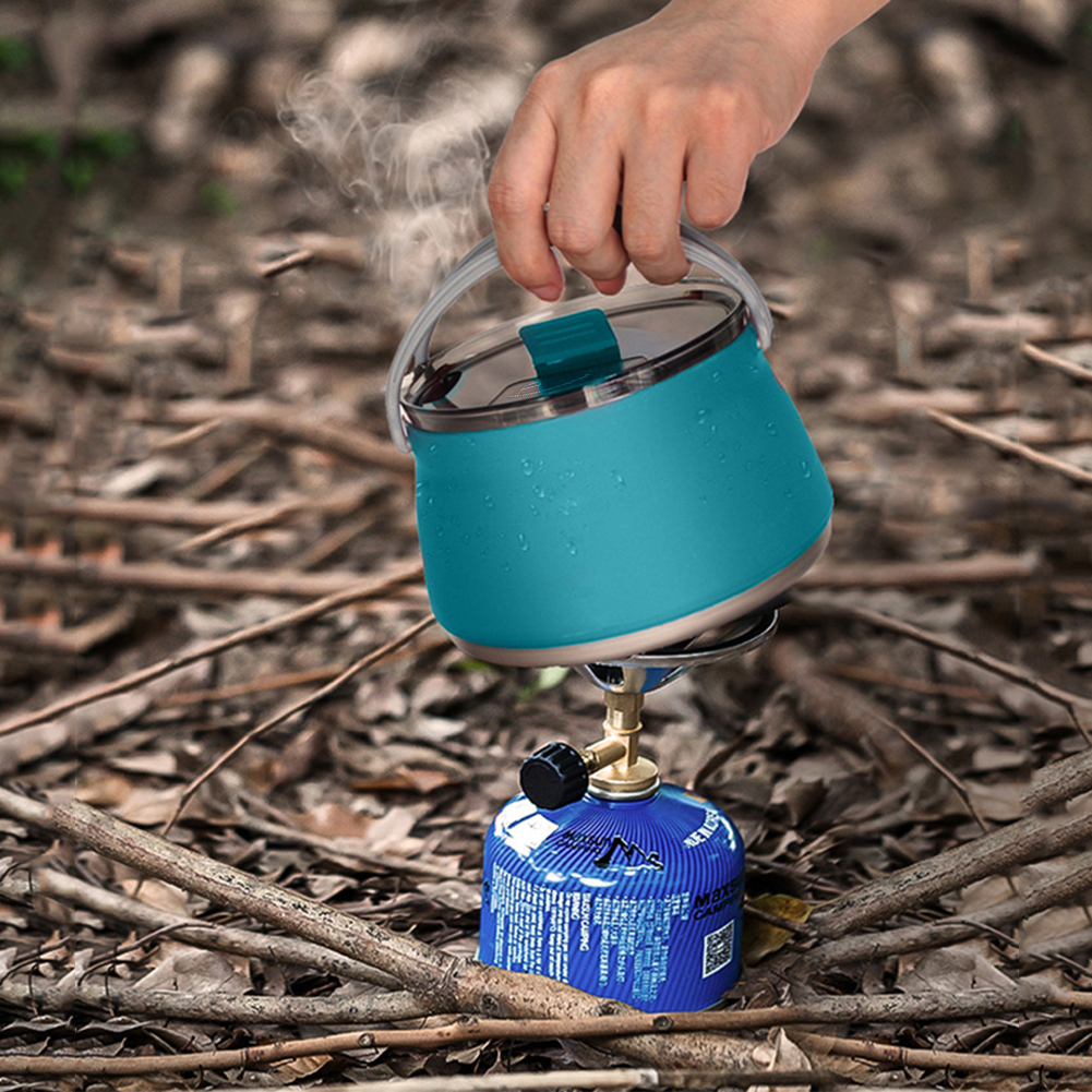 Silicone Folding Kettle Portab - Camping Cooking Utensils Kit avis et prix