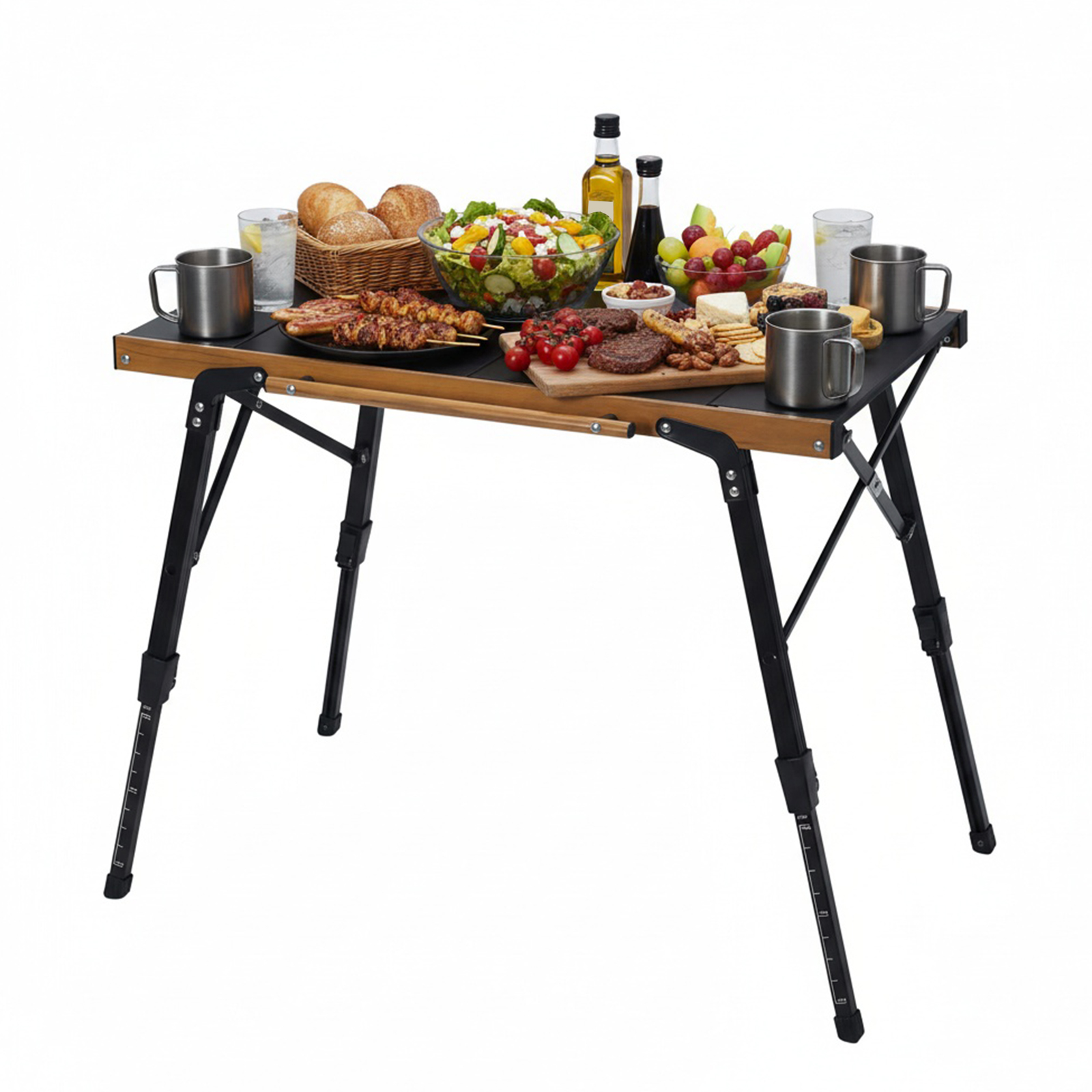 Portable Camping Table with St - Camping Outdoor Cooking Table avis et prix