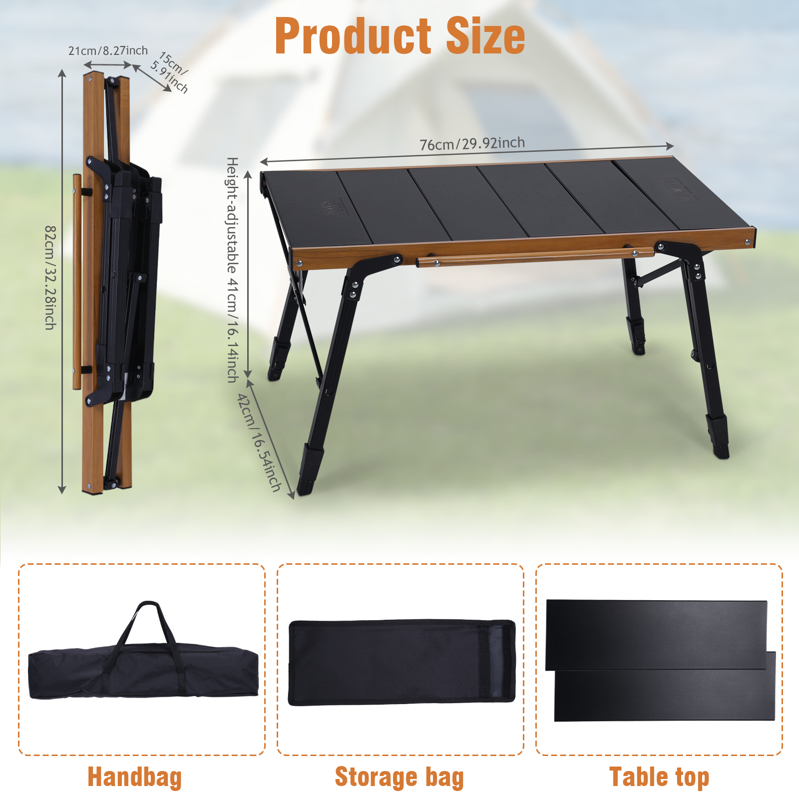 Portable Camping Table with St - Camping Outdoor Cooking Table avis et prix