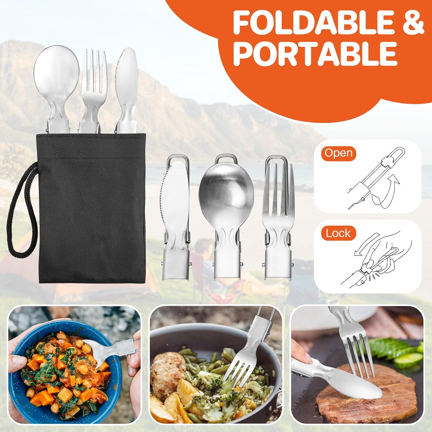 Non-Stick Camping Cookware Set - Camping Cooking Set With Kettle avis et prix