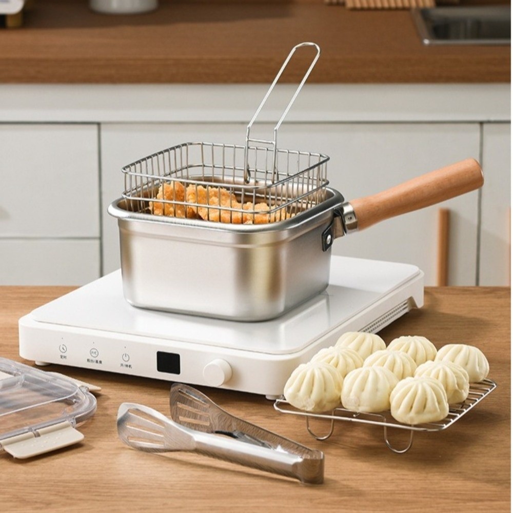 Portable Stainless Steel Fryin - Camping Cooking Utensils Storage avis et prix