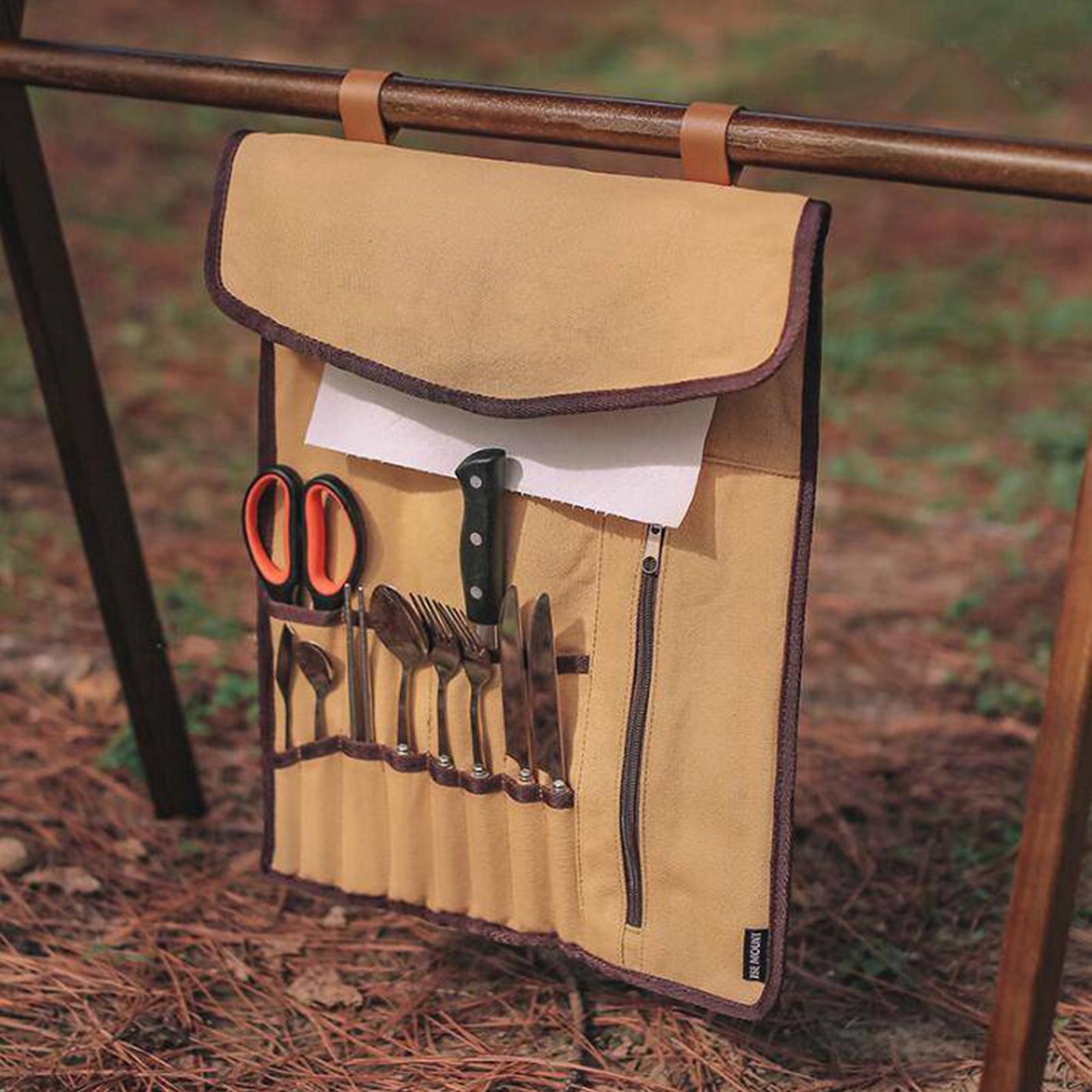 Portable Camping Utensil Roll  - Camping Cooking Utensils Storage avis et prix