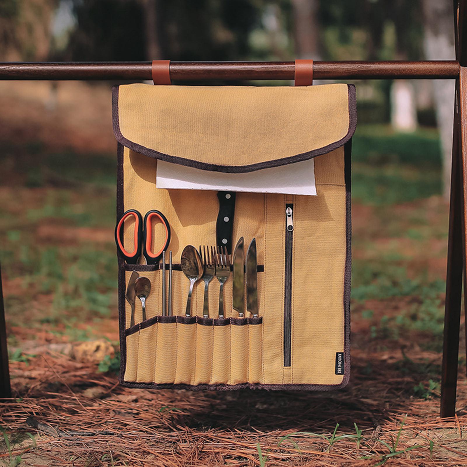 Portable Camping Utensil Roll  - Camping Cooking Utensils Storage avis et prix