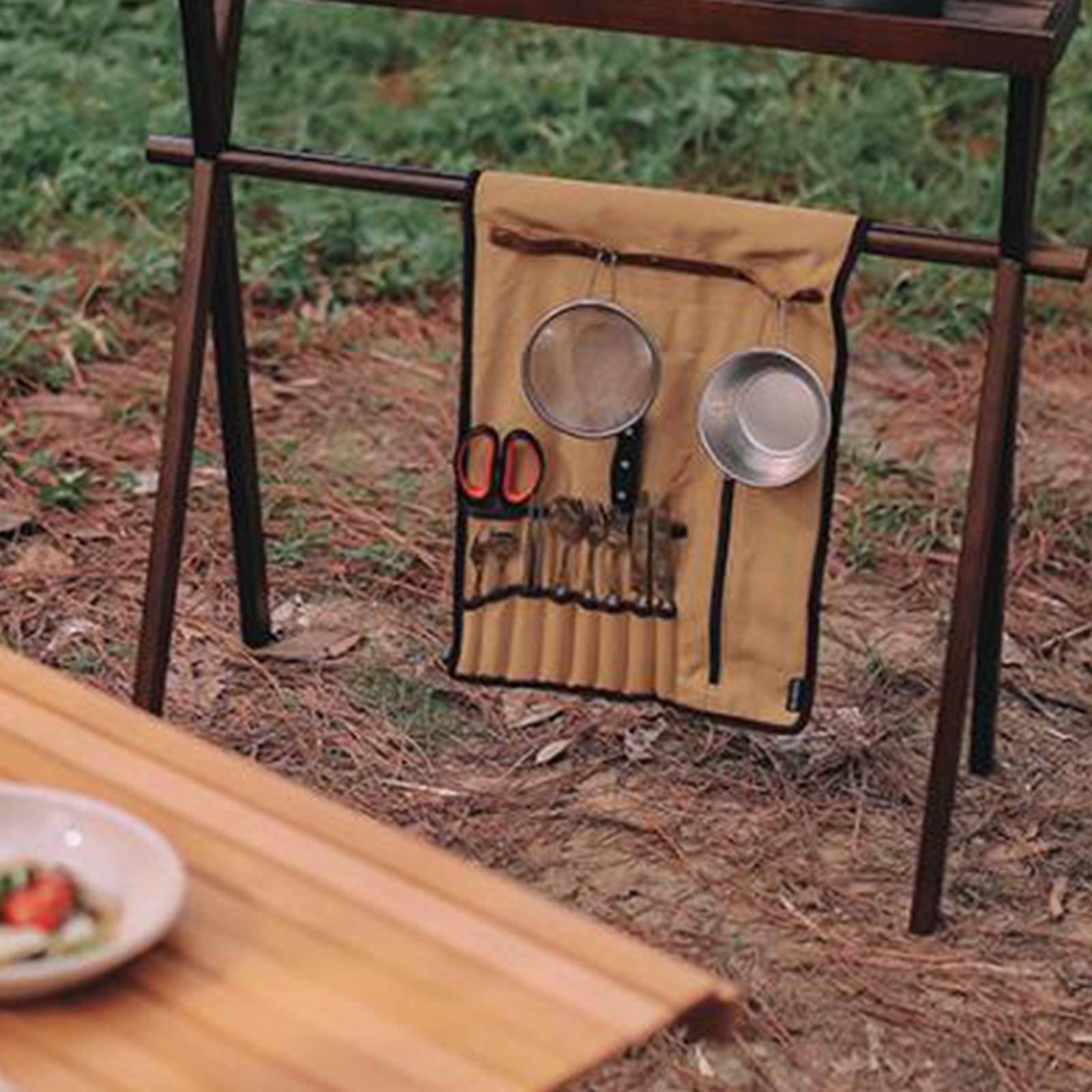 Portable Camping Utensil Roll  - Camping Cooking Utensils Storage avis et prix