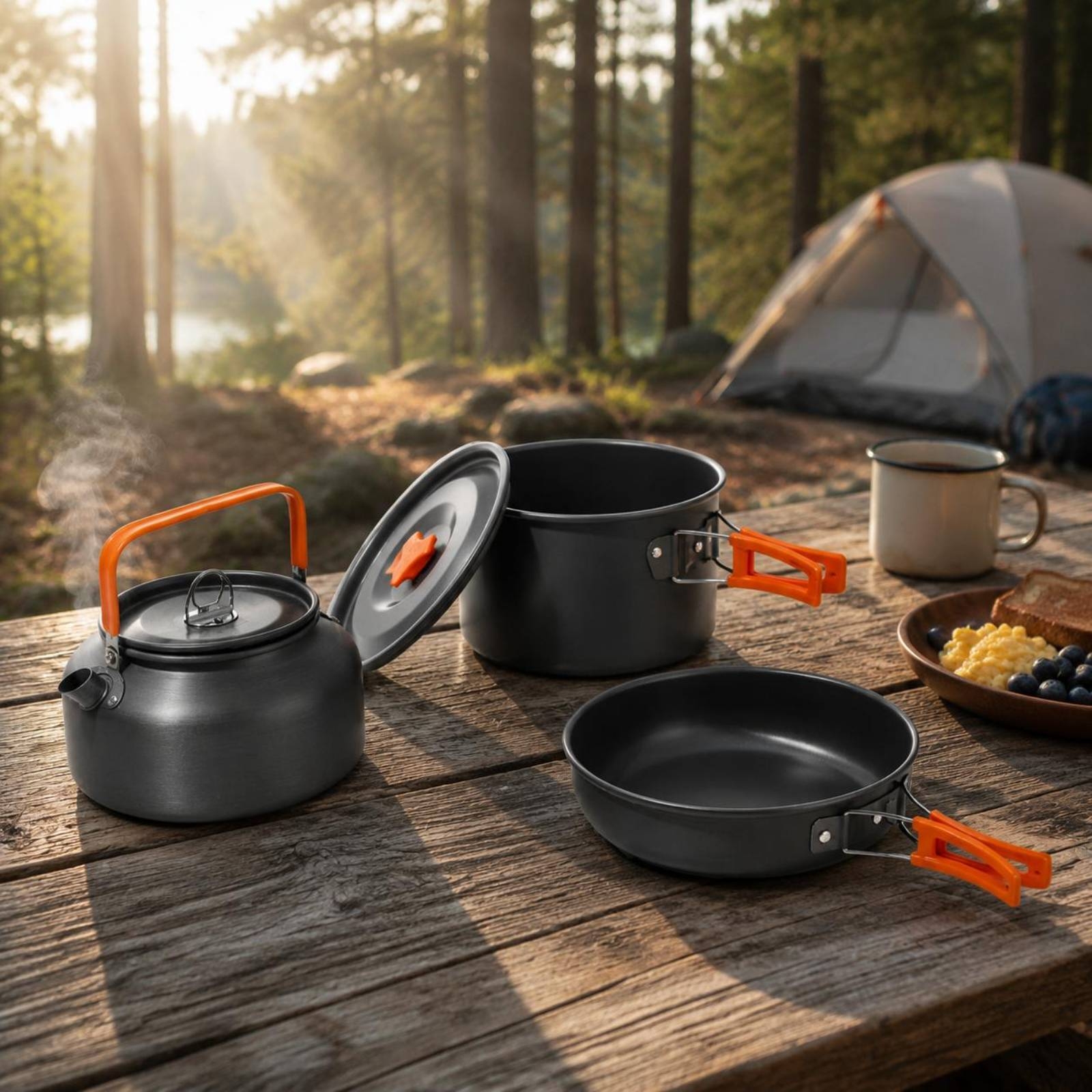 Camping Pot and Kettle Set Nes - Camping Cooking Set With Kettle avis et prix