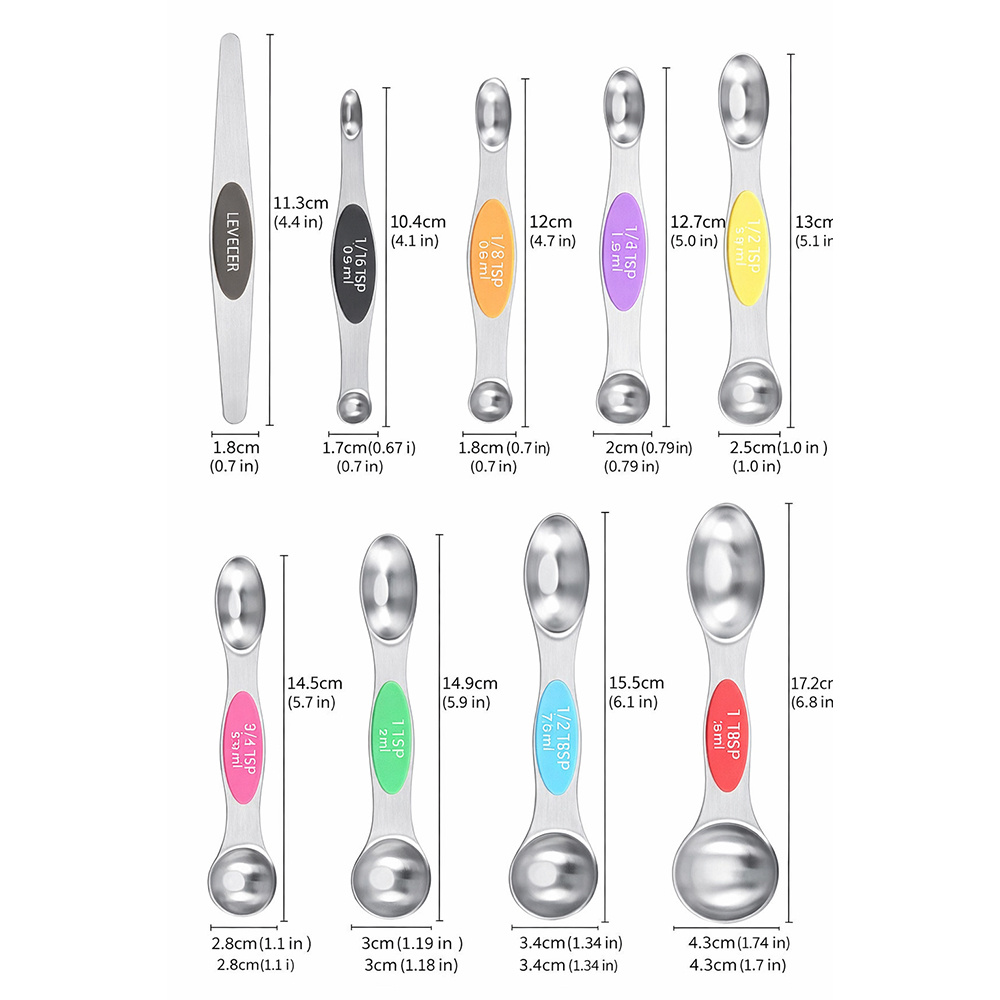 8Pcs Magnetic Dual-End Measuri - Camping Cooking Tool Set avis et prix