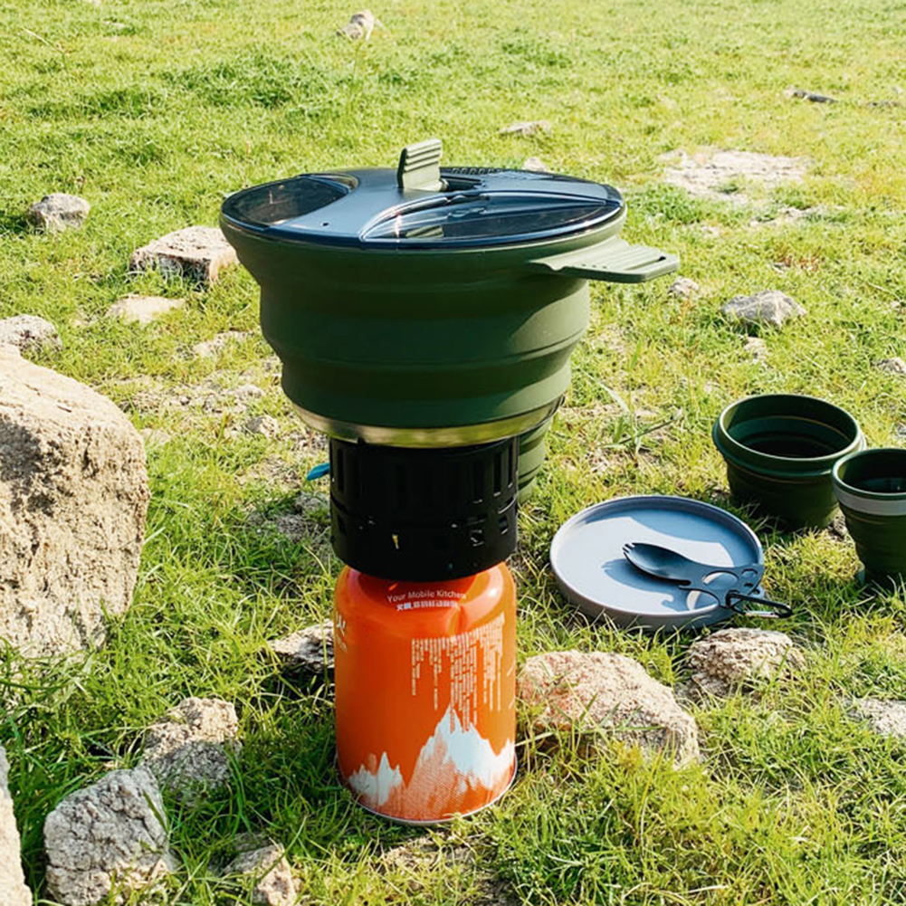 2.5L Silicone Folding Kettle C - Camping Cooking Utensils Kit avis et prix
