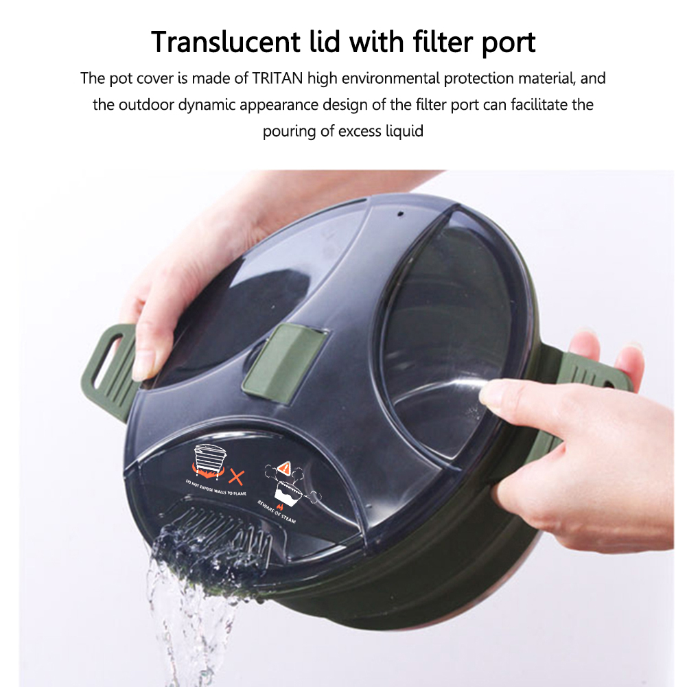 2.5L Silicone Folding Kettle C - Camping Cooking Utensils Kit avis et prix