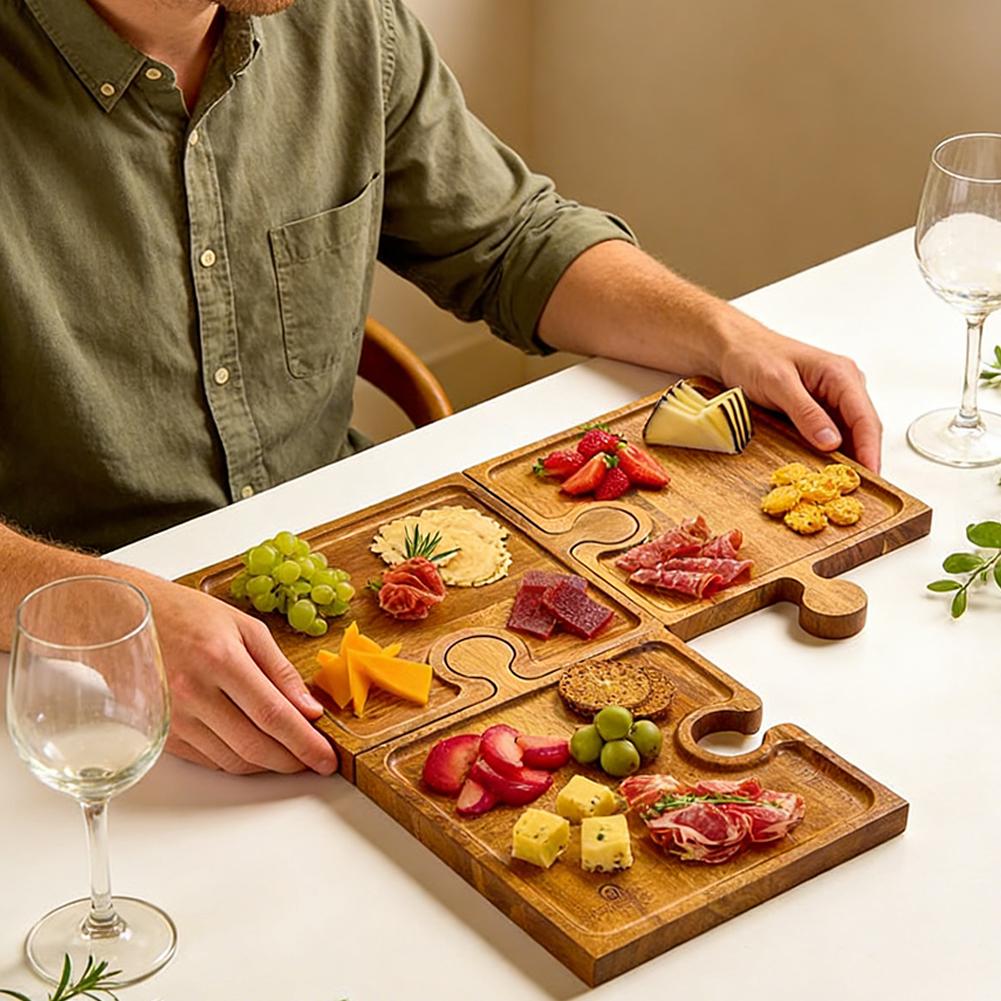 Wooden Puzzle Shaped Appetizer - Camping Cooking Tool Set avis et prix