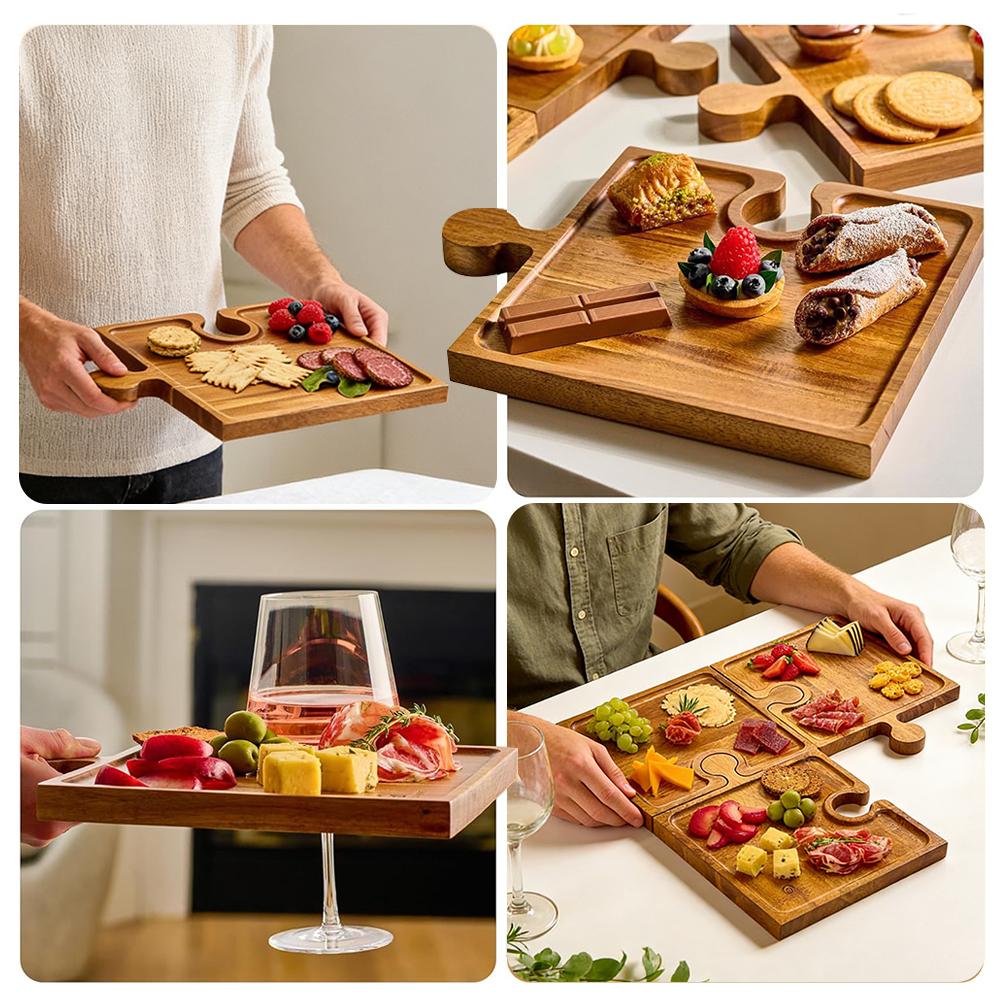 Wooden Puzzle Shaped Appetizer - Camping Cooking Tool Set avis et prix