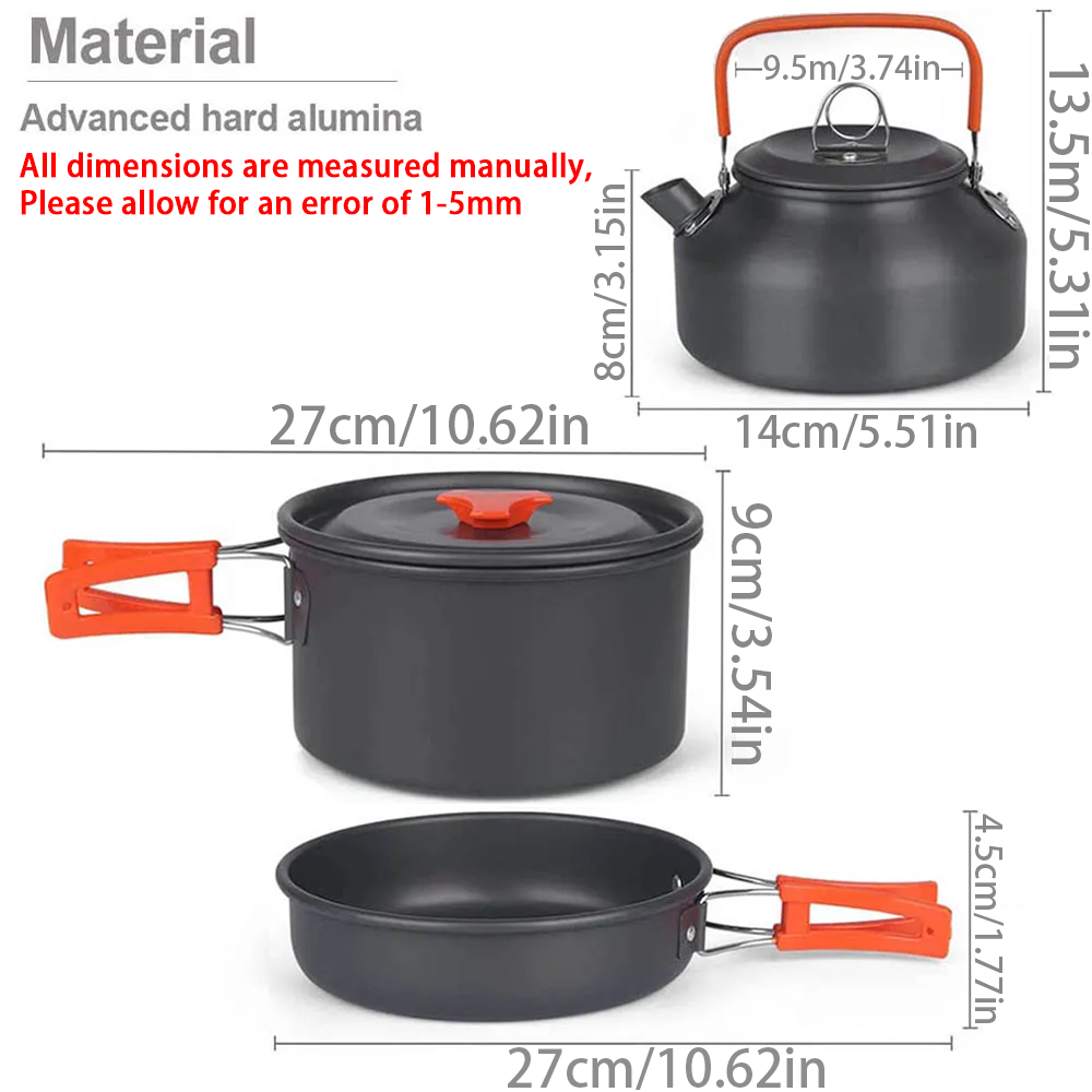 1pcs/1set Camping Cookware Kit - Camping Cooking Gear Set avis et prix
