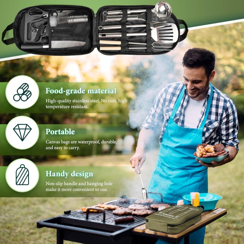 Stainless Steel Camping Cookin - Camping Cooking Gear Set avis et prix