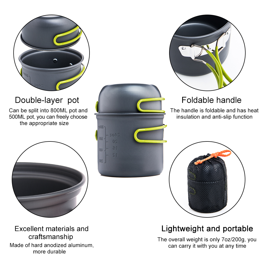 Widesea Ultralight Camping Coo - Camping Cooking Set With Kettle avis et prix